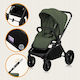 Lionelo Mika Plus Verstellbar 3 in 1 Baby Kinderwagen Geeignet für Neugeborene Green Olive