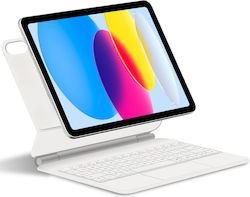 Flip Cover with Keyboard in English US White (iPad 11" 2025 iPad 10.9" 2022)