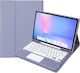 Samsung Galaxy Tab S10 FE+ Plus X620/X626B Bluetooth Tastatur Touchpad Lila