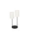 Ostaria Metal Table Lamp for Socket E14 with Black Shade and Base