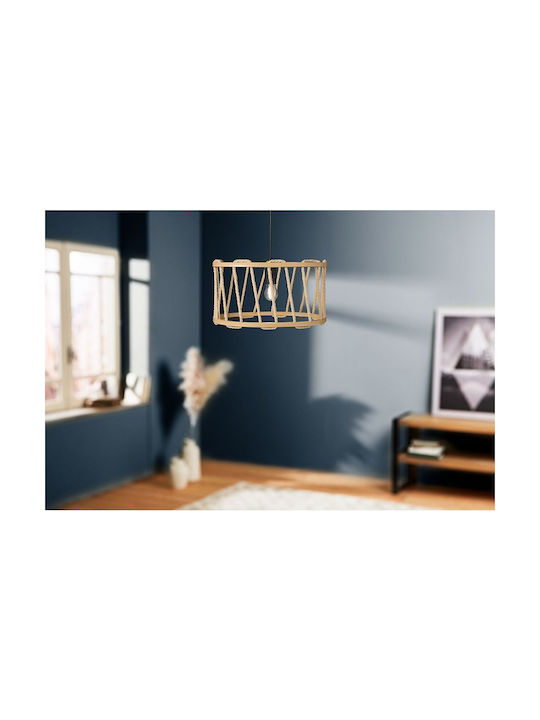 Ostaria Pendant Light Black with Rope for Socket E27
