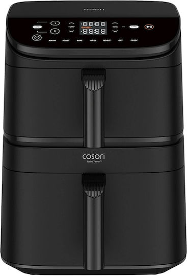 Cosori Turbo Tower Air Fryer with Double Detachable Bucket 10.8lt Black