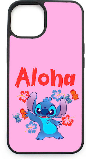 High Durability Mobile Phone Case iPhone 14 Pro Max Black Silicone Back Cover Lilo Stitch No3 Pink Aloha