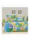 Pucioasa Set Husă de Pilotă Bumbac Single cu Față de Pernă & 1 Cearsaf 160x200 Multicolored