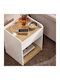 Wooden Bedside Table White 45x40x55cm