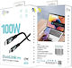 Nine Braided USB 2.0 Cable USB-C male - USB-C 100W Μαύρο 2m