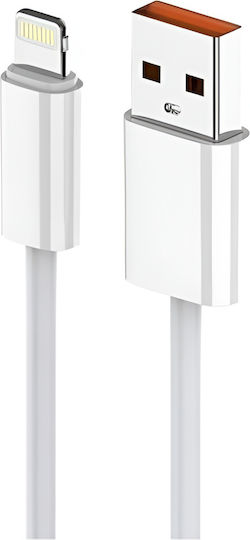 Ldnio Regular USB-A la Cablu Lightning 25W Alb 2m