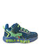 T-rex Παιδικά Sneakers με Σκρατς & Φωτάκια Μπλε