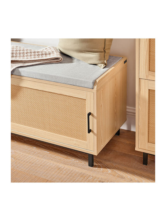 Mobilier de Intrare cu Bancă Natural & Grey 110x40x49cm