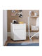 Office Drawer Made of MDF with Wheels White 40x40x54cm