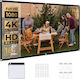 Ecran Proiecție 120 Inch Hd 16:9 Ultra Hd 4k Dublu Față Fără Cute Potrivit Pentru Interior Exterior Cinema Acasă