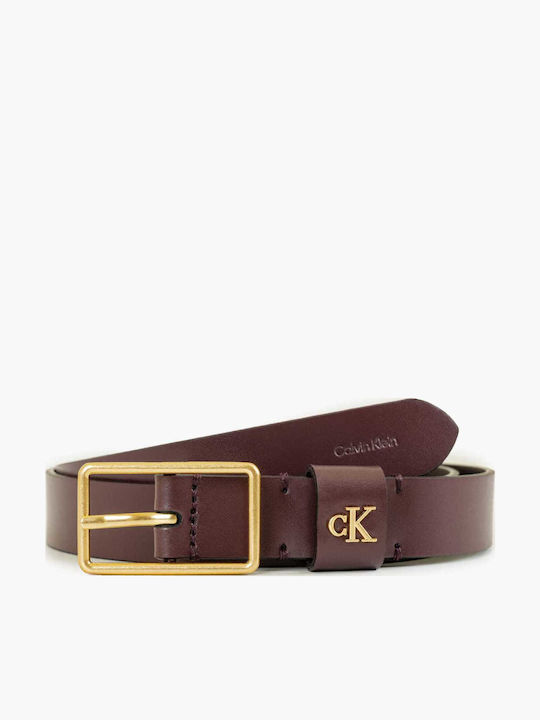 Calvin Klein Din piele Curea de Damă Burgundy