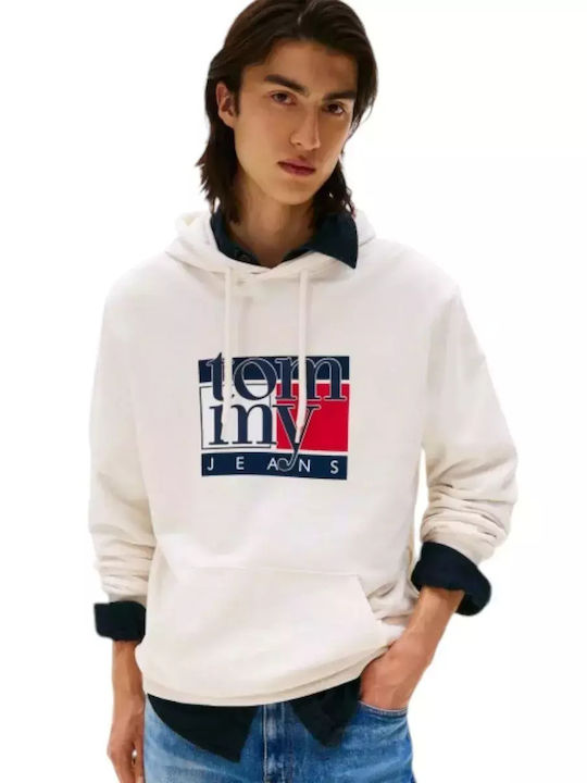Tommy Hilfiger Суитшърт с Качулка Бял
