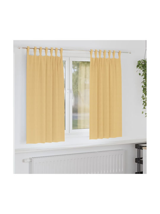 vidaXL Set Curtains Blackout Window with Tab To...