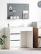 Schreibtisch Holz White 90x37.5x75cm