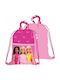 Barbie Kids Bag Pouch Bag Pink 45cmx34.5cmcm