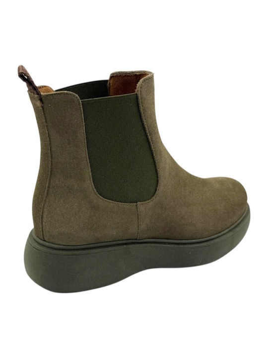 Ragazza Suede Women's Ankle Boots Green