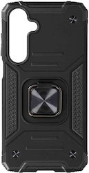 Case Samsung Galaxy A55 Hybrid Armor Dual Shockproof Rotating Ring Grip Stand Function Compatible Magnetic Car Mount Nitro Ishield Black