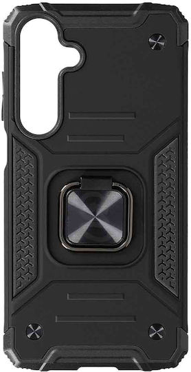 Case Samsung Galaxy A16 Hybrid Armor Dual Shockproof Rotating Ring Holder Stand Function Compatible Magnetic Car Mount Nitro Ishield Black