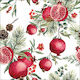 Салфетка Коледна Pomegranates Бяла 1 Брой