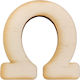 Wooden Letter Omega 4cm