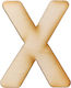 Wooden Letter X 4cm
