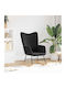 Bergère Black 61x78x98cm