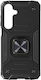 Samsung Galaxy A05s Hybrid Armor Dual Shockproof Rotierende Ring Griff Stand Funktion Kompatibel mit Magnetischer Autohalterung Nitro Ishield Schwarz