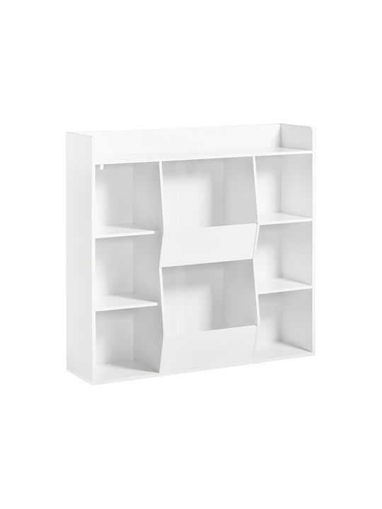 Βιβλιοθήκη Τοίχου Ξύλινη Λευκή 106x30x104cm