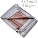 Αδιάβροχος Μουσαμάς 210gr/m² 5x4μ. Βαρέως Τύπου Γκρι