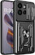 Avizar Handyhülle Motorola Edge 50 Neo Kamerahülle Stand Kartenhalter Schwarz