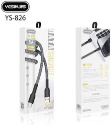 Yesplus USB 2.0 USB-C male - USB-A 120W 1m