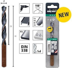 Alpen Drills Set 3 Burghie HSS cu Tija Cilindrică pentru Metal