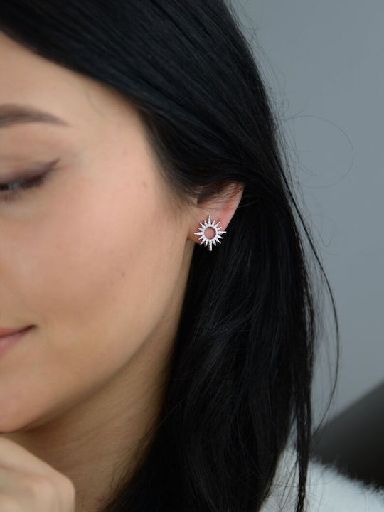 Earrings made of Silver with Stones
