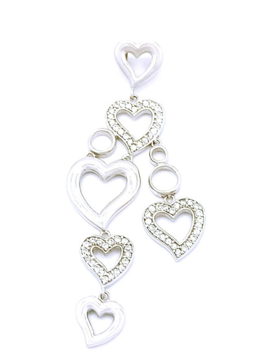 PS Silver Charm Καρδιά από Ασήμι με Ζιργκόν