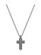 Brosway Black Men's Cross from Steel with Chain