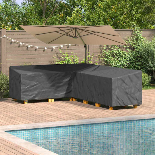 vidaXL Waterproof Couch Cover Black 286x222x80cm
