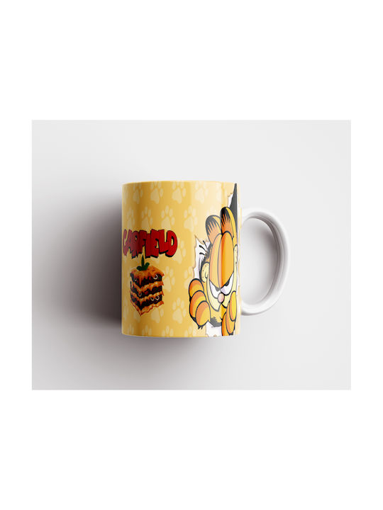 Weiße Keramik Tasse 330ml Garfield Dp4586