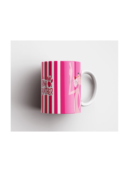 Weiße Keramiktasse 330ml Pink Panther Dp4588