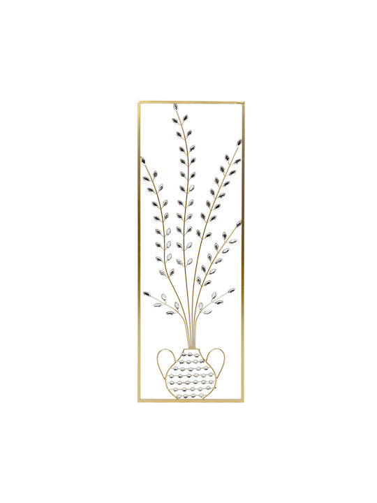 Keskor Gold Wall Decor Made of Metal 90x30cm