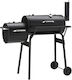 Charcoal Grill with Thermometer and Smoker