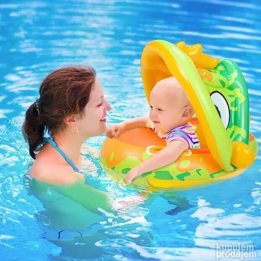 Σωσίβιο Swimtrainer με Σκίαστρο Κίτρινο Παιδικό Δράκος