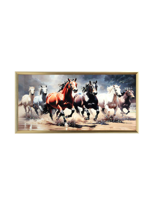 Wall Painting 80x40 With Frame Embossed Strass ...