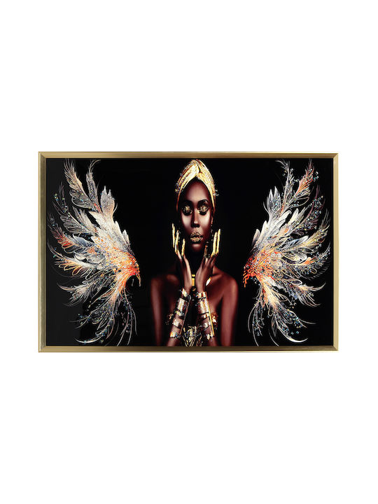 Wall Painting 90x60 with Frame Embossed Strass ...