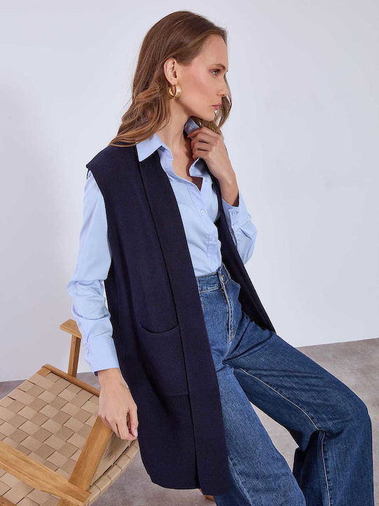 Celestino Damen Weste Lang Strickjacke Dunkelblau Skroutz Germany