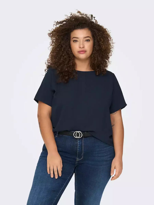 Women's Blouse Short Sleeve Indigo