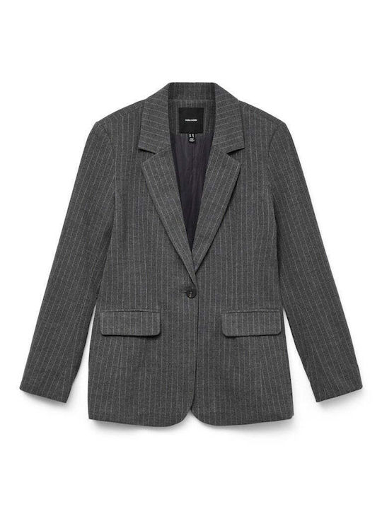 Vero Moda Jojo Short Women's Blazer Medium Grey Melange