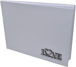 Hochzeitswunschbuch ''love'' Weiß