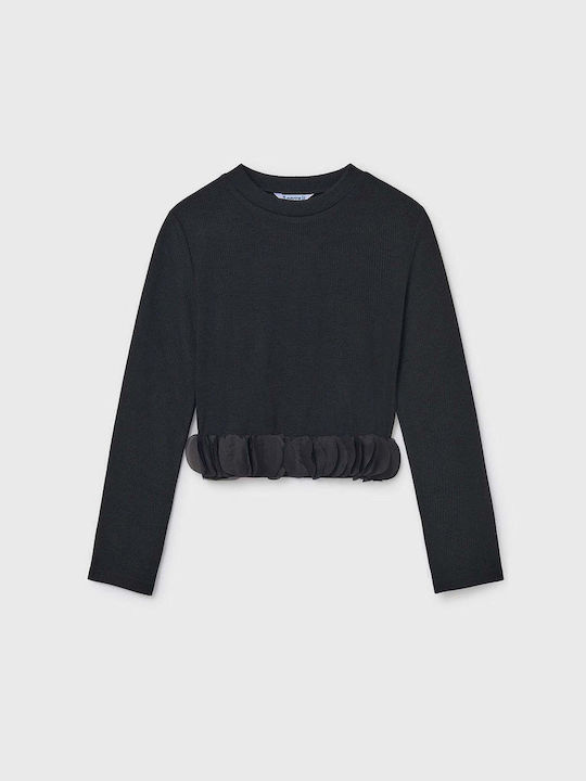 Mayoral Kids Long-Sleeved Black Top
