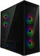 Arctic Xtender Gaming Midi Tower Κουτί Υπολογιστή με Πλαϊνό Παράθυρο Μαύρο